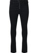 High-waisted Amy jeans met knoopsluiting, Black, Packshot image number 0