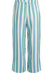 Gestreepte broek met hoge taille en wijde pijpen, Vanille, Packshot image number 1
