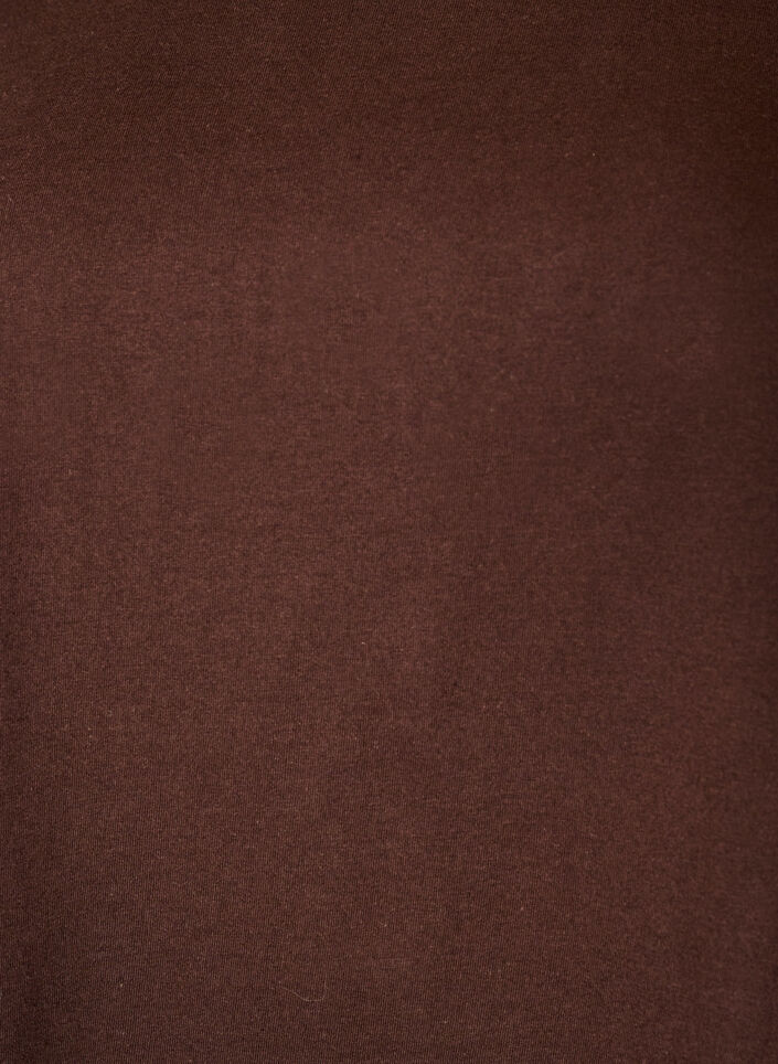 Katoenen T-shirt met haakdetail, Bruin, Packshot image number 2
