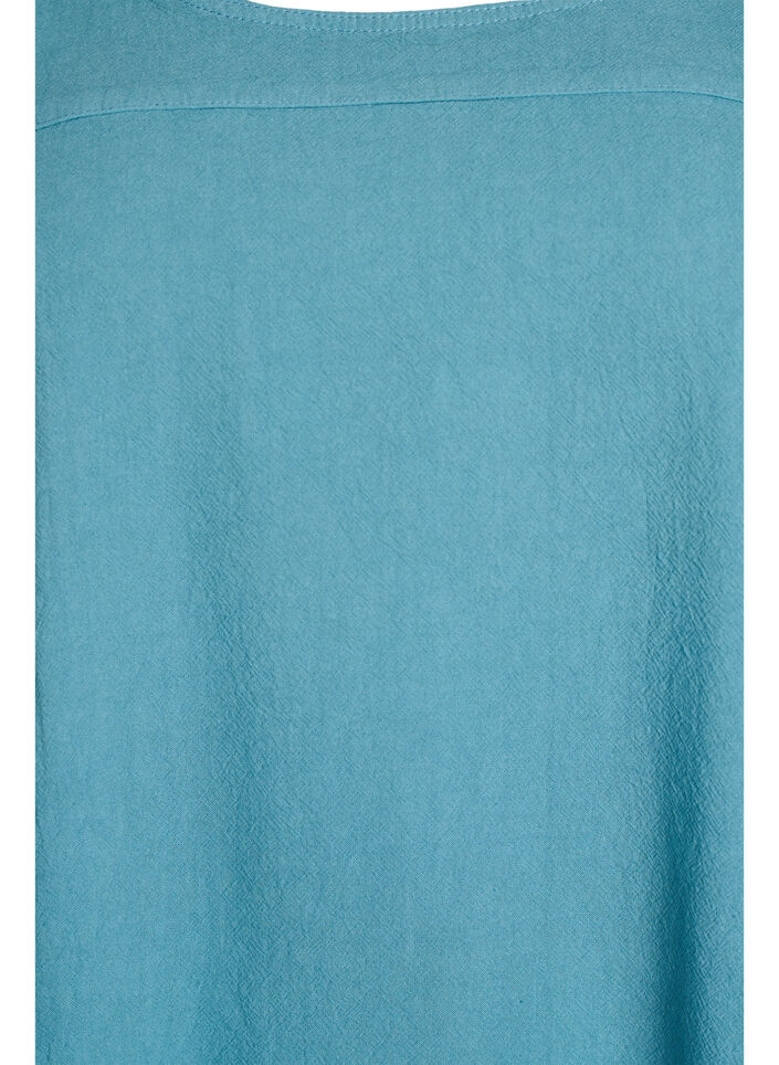 Katoenen jurk met korte mouwen, Blauw, Packshot image number 2