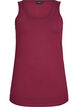 Solide kleur basis top in katoen, Donker Bordeaux, Packshot image number 0