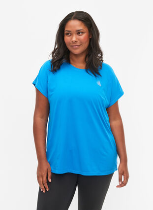 Trainings T-shirt met korte mouwen, Brilliant Blue, Model image number 0