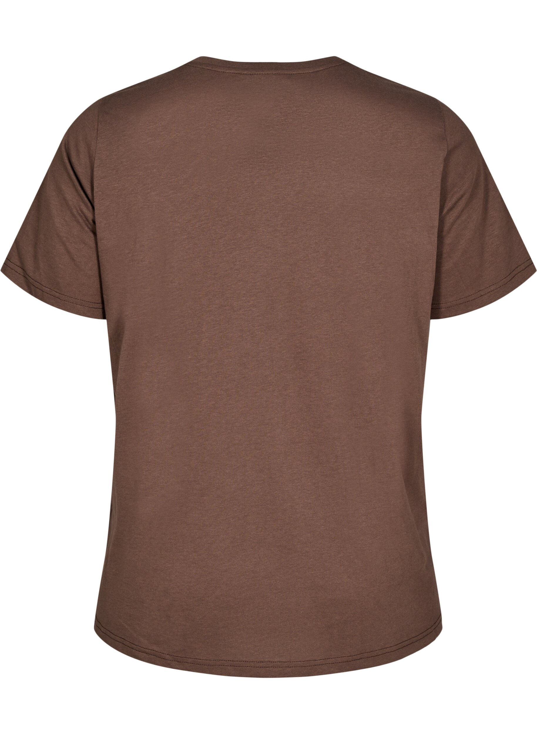 Zizzi FLASH - T-shirt met motief, Bruin, Packshot image number 1