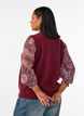 Gebreide vest met decoratieve knopen, Donker Bordeaux, Model image number 2