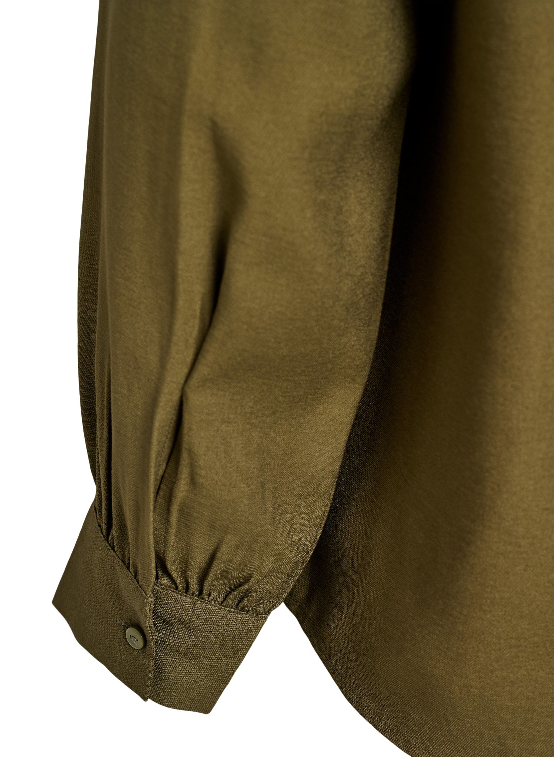 Zizzi Blouse met knoopdetail op de rug, Groen, Packshot image number 4