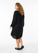 Lang shirt in linnen en viscose, Zwart, Model image number 1