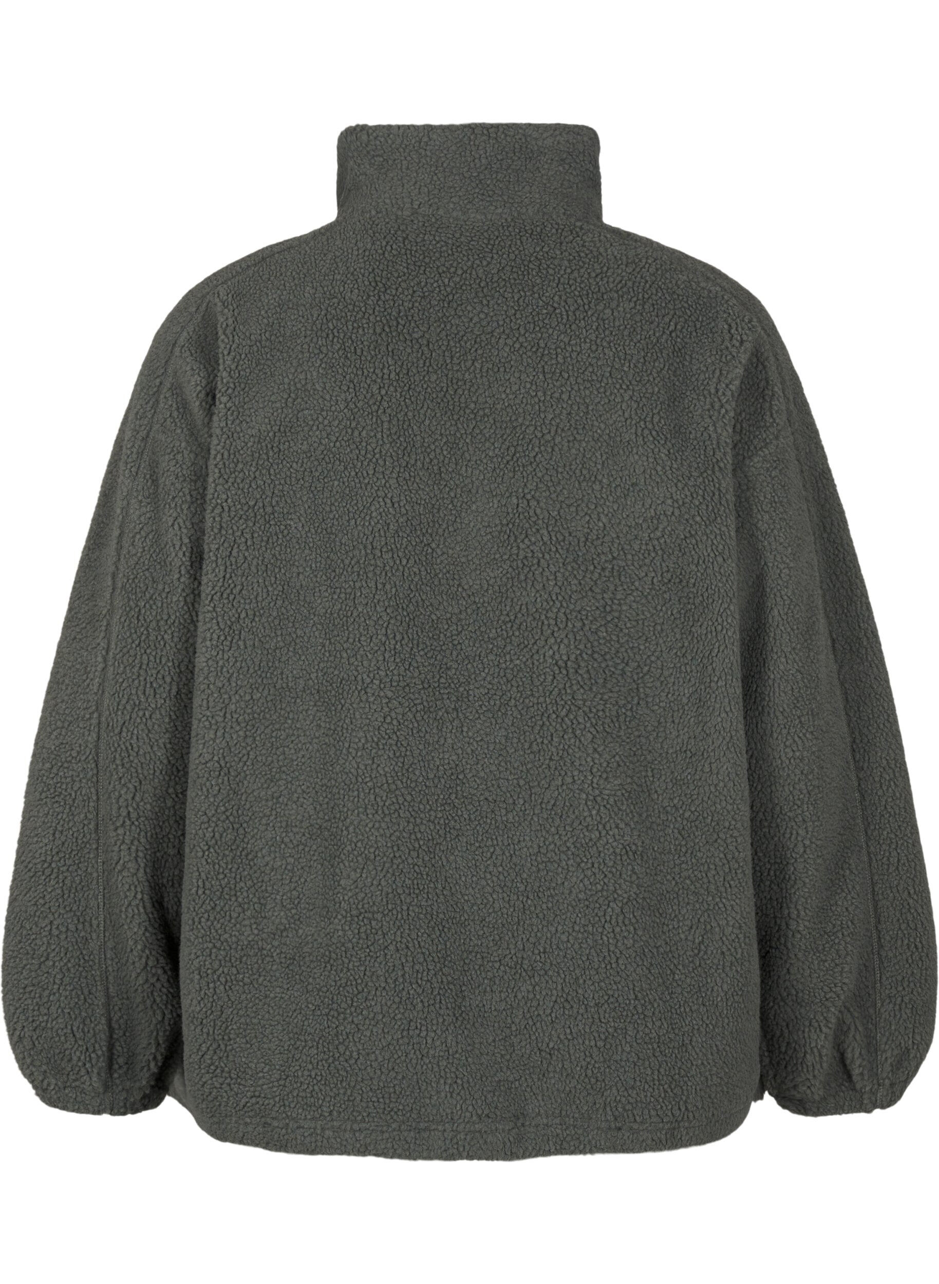 Zizzi Fleece jas met zakken, Urban Chic, Packshot image number 1
