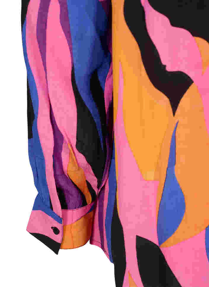 Viscose blouse met lange mouwen en print, Multi AOP, Packshot image number 3