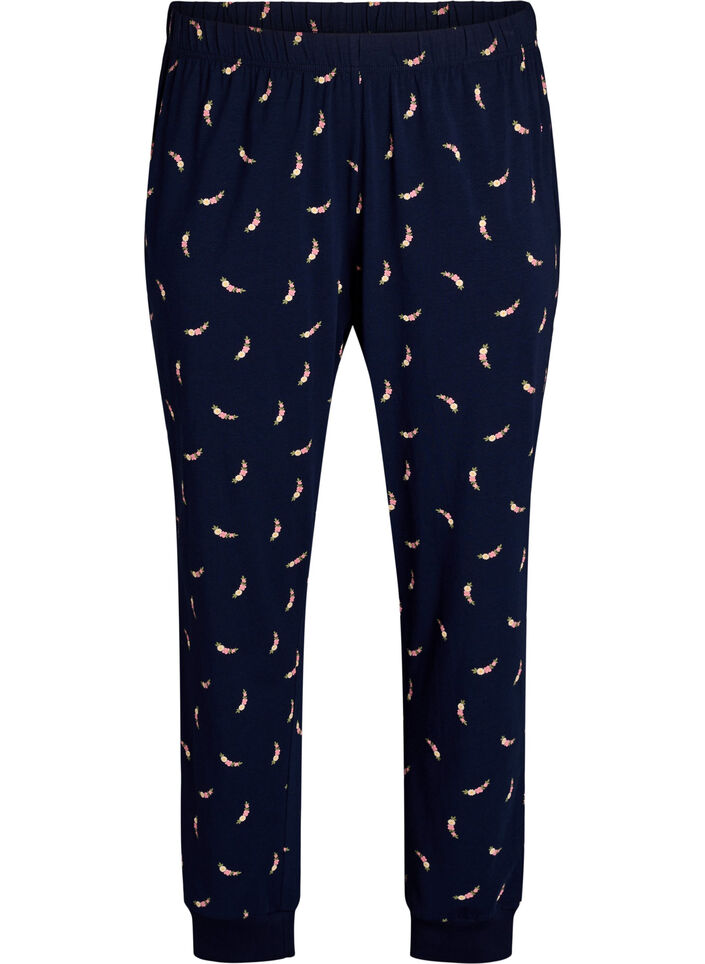 Bedrukte pyjamabroek, Blauw, Packshot image number 0