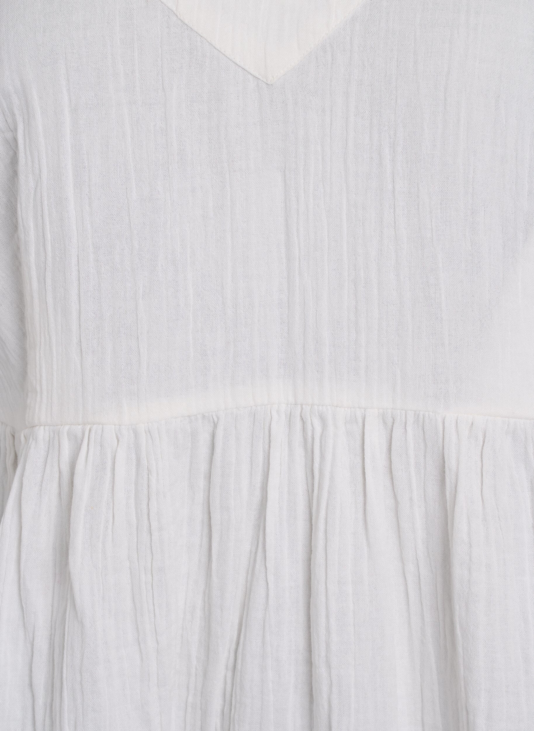 Zizzi Katoenen strandjurk met spaghettibandjes, Vanille, Packshot image number 2