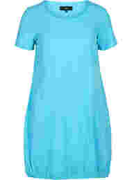 Katoenen jurk met korte mouwen, River Blue