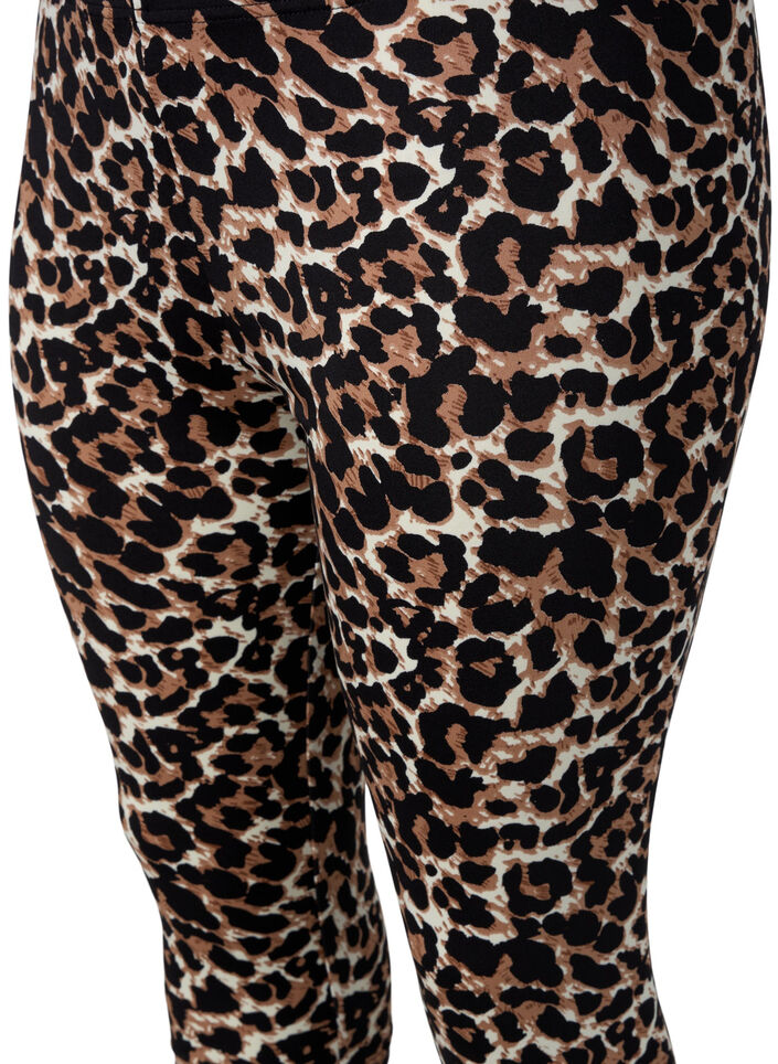 2-pack van 3/4 leggings, Black / LEO AOP, Packshot image number 3