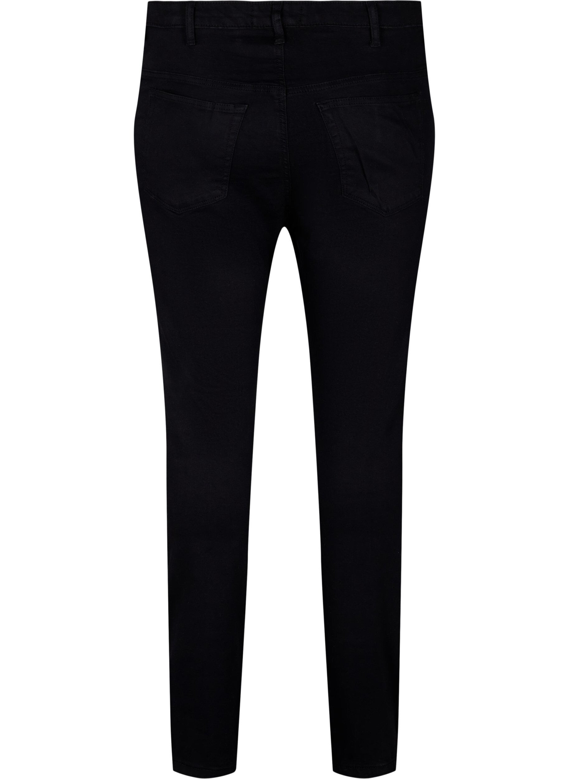 Zizzi Super slanke Amy jeans met stud detail, Black, Packshot image number 1