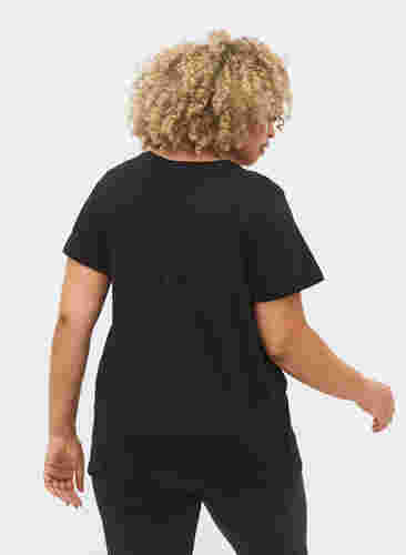 Trainingsshirt met print, Black gold foil logo, Model image number 1