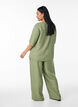 Losse broek met elastische tailleband en zakken, Groen, Model image number 1