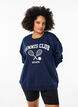 Sportief sweatshirt met print, Blauw, Model image number 0