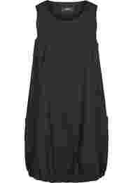 Mouwloze katoenen jurk, Black