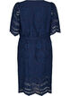 Blousejurk in broderie anglaise met strikceintuur, Blauw, Packshot image number 1