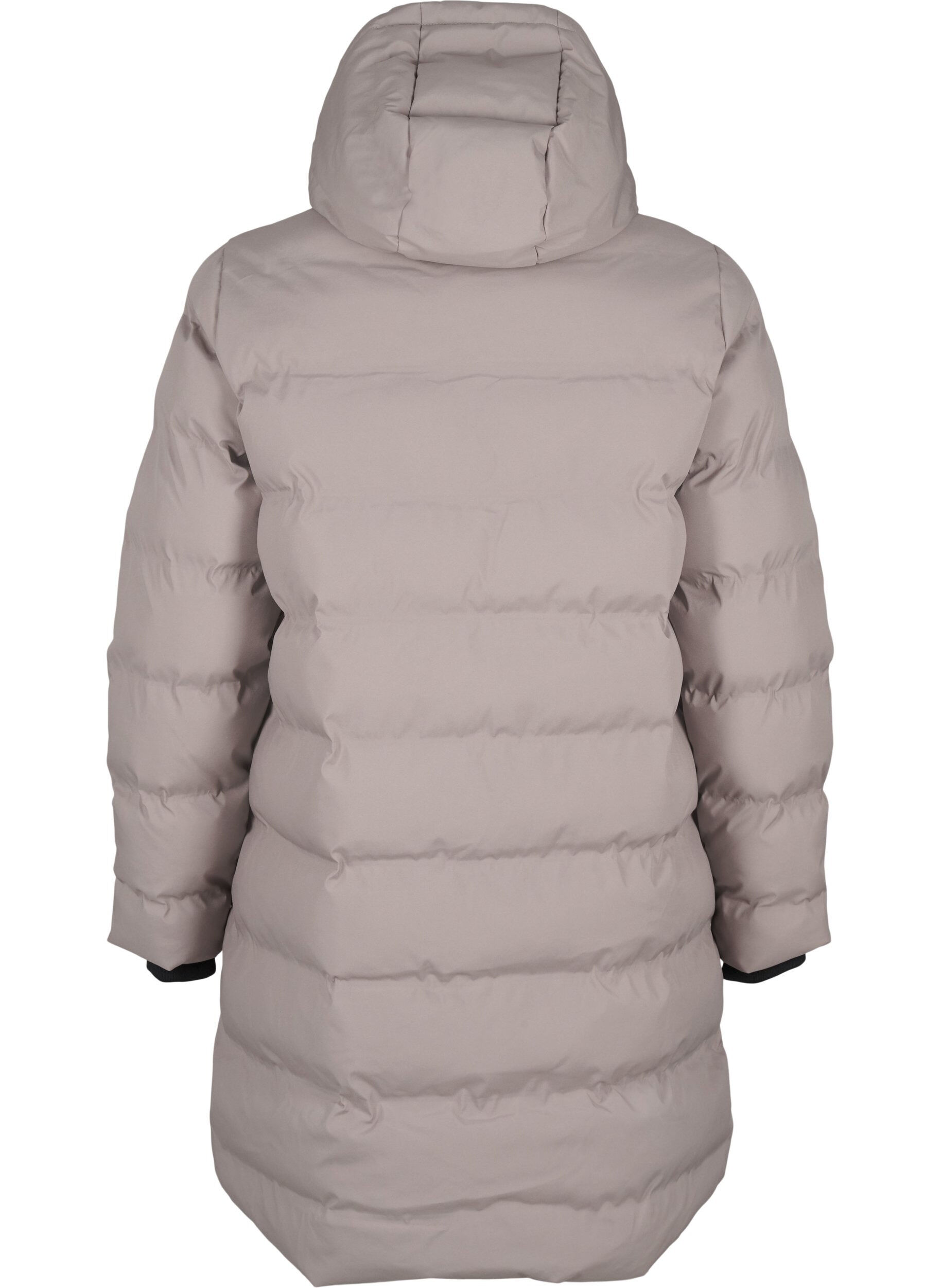 ZizziPufferjas met capuchon en zakken, Beige, Packshot image number 1