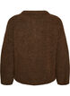 Losgebreide blouse met alpaca en wol, Bruin, Packshot image number 1
