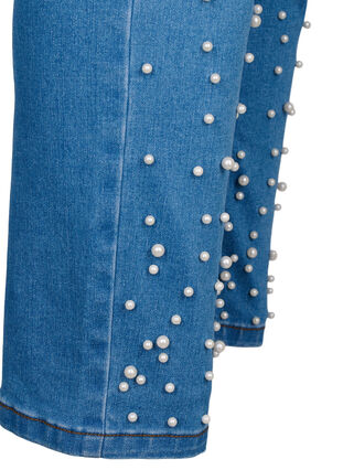 Slim fit Emily jeans met parels, Light Blue, Packshot image number 3