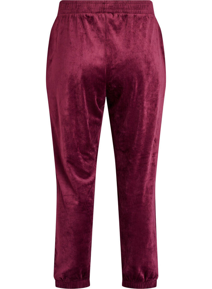 Losvallende fluwelen broek, Rood, Packshot image number 1