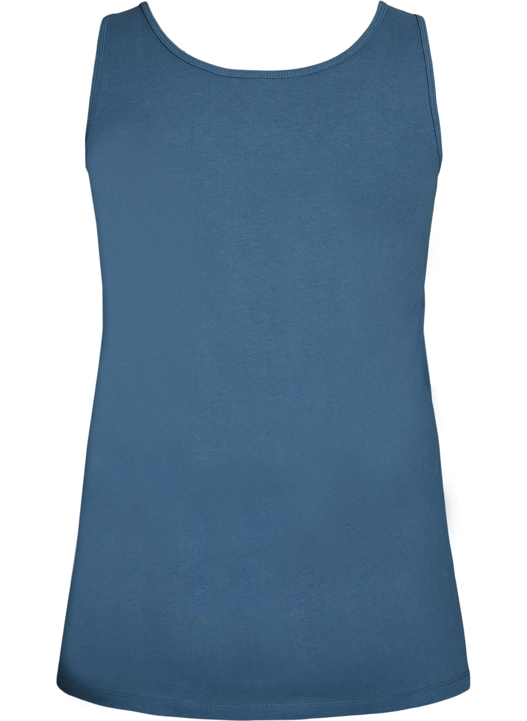 ZizziEffen basic top in katoen, Grijs, Packshot image number 1