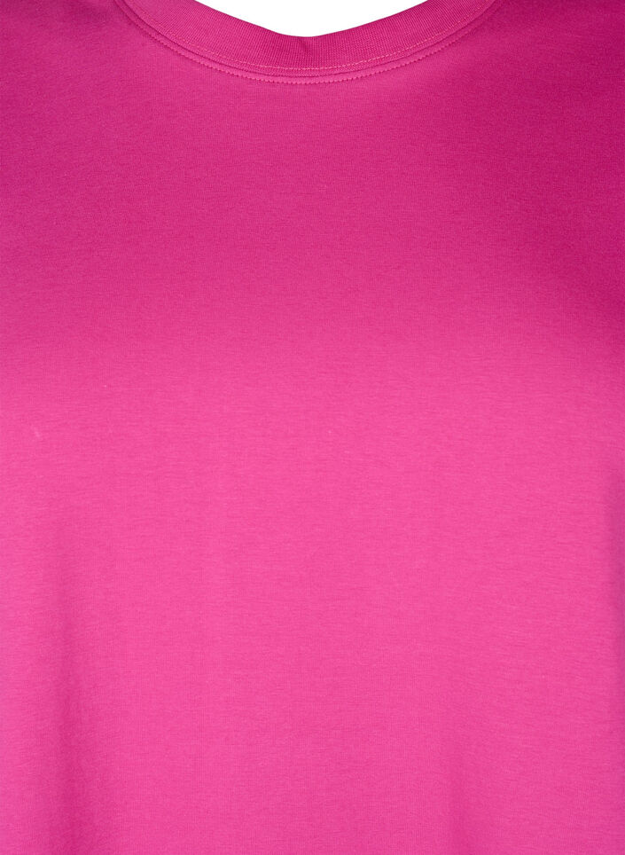 T-shirt in biologisch katoen met een ronde hals, Raspberry Rose, Packshot image number 2