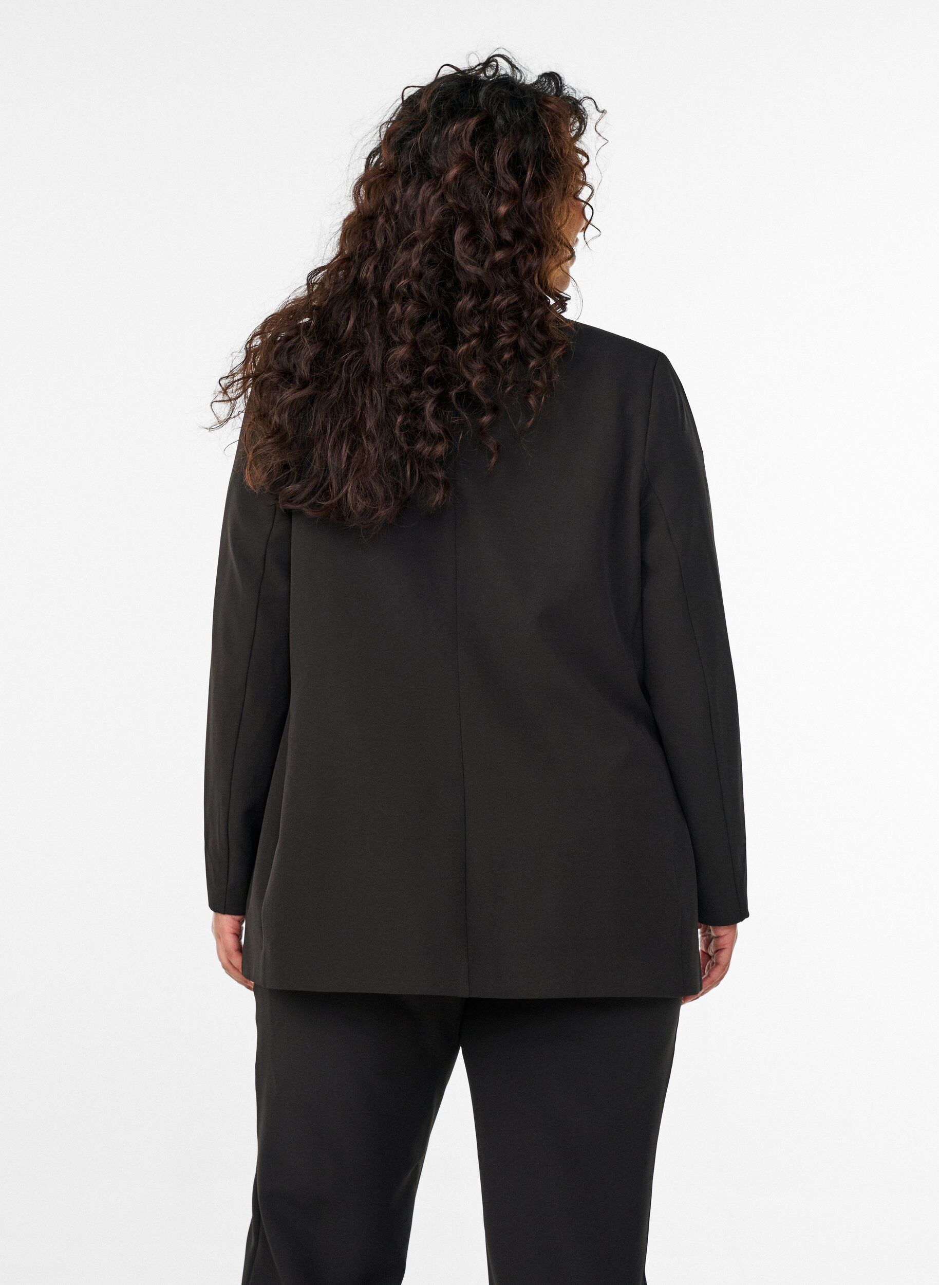 ZizziKlassieke blazer met knoopsluiting, Zwart, Model image number 2