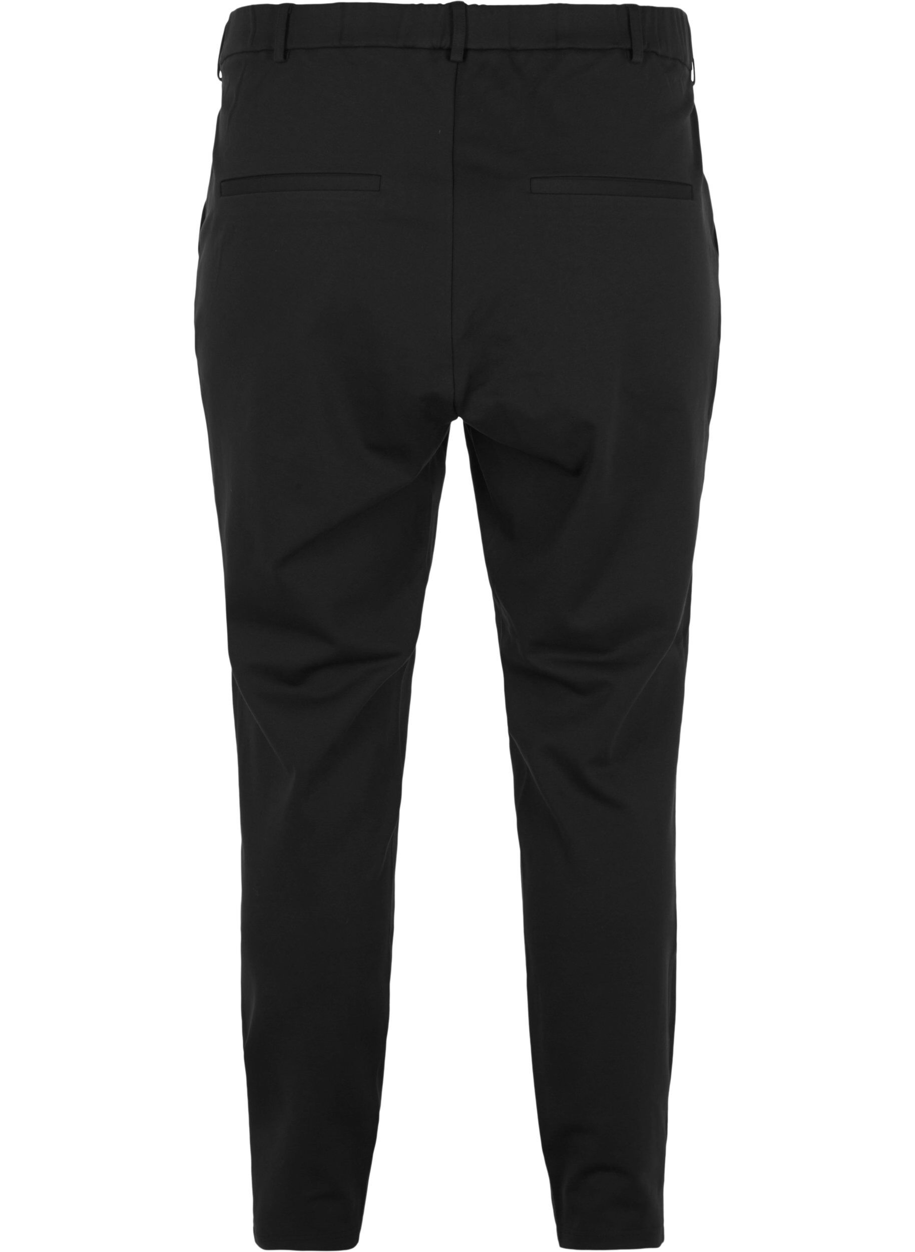 Zizzi Cropped Madison broek, Black, Packshot image number 1