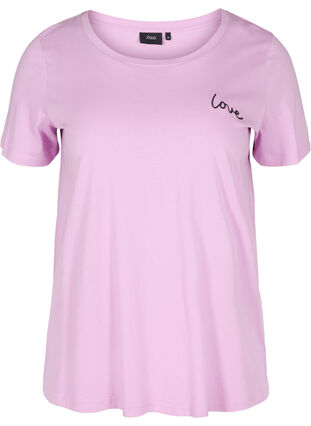 T-shirt met korte mouwen en print, Violet Tulle, Packshot image number 0