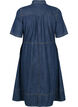 Denim hemdjurk met korte mouwen, Blauw, Packshot image number 1