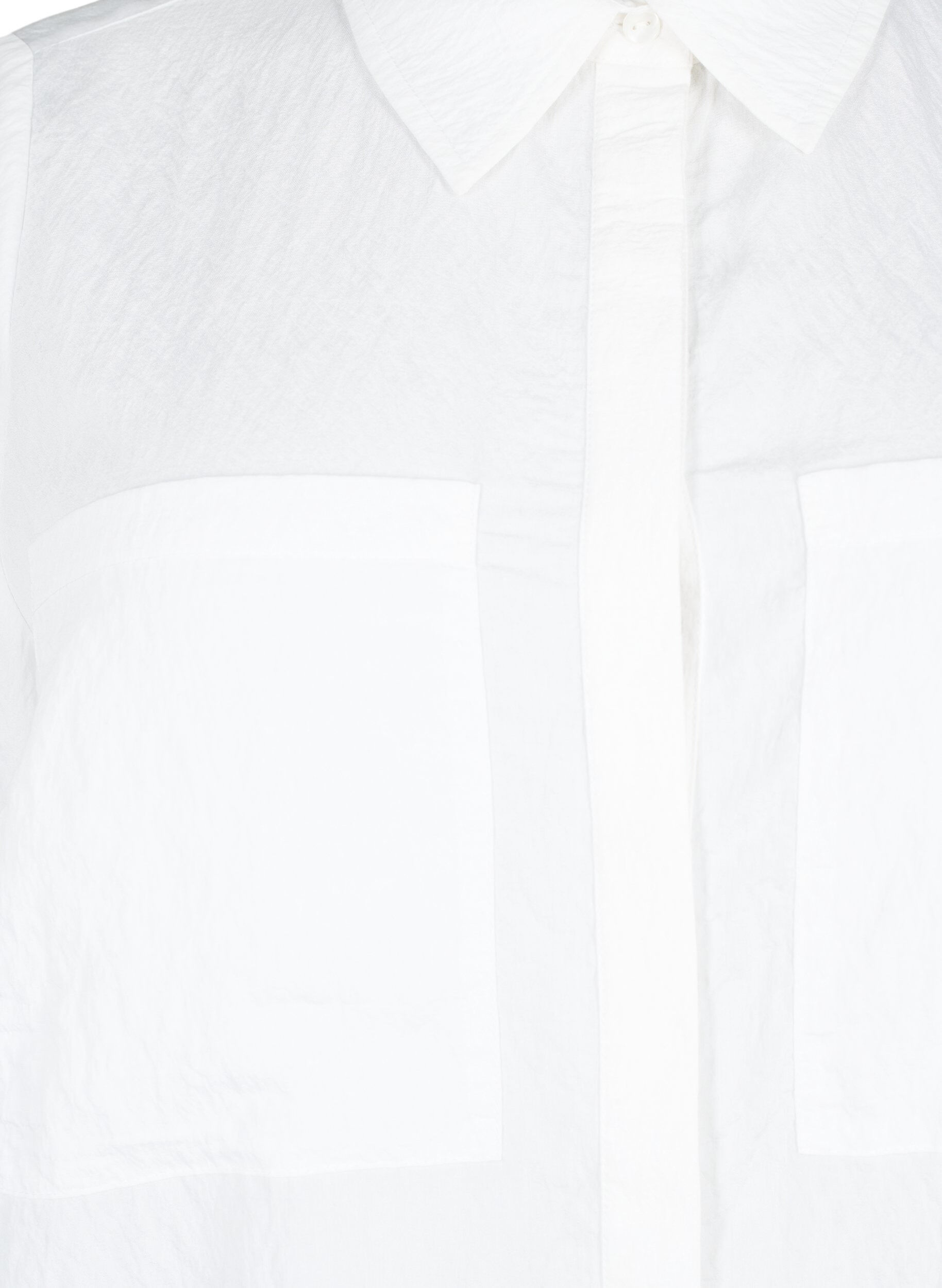 Zizzi Viscose overhemd met broderie anglaise, Bright White, Packshot image number 2