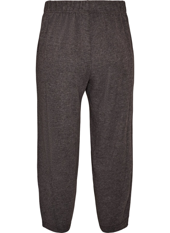 Jerseybroek met een barrel fit en hoge taille, Grijs, Packshot image number 1