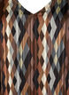 Jurk met lange mouwen, V-hals en print, Earthy Zig Zag, Packshot image number 2