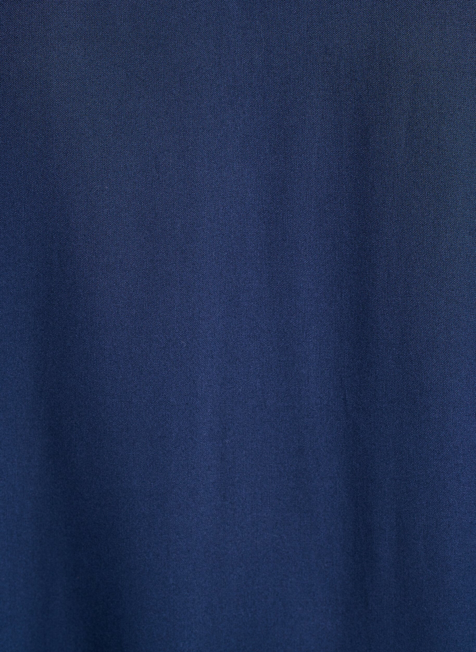 Zizzi Strandjurk in viscose met schouderdetails, Blauw, Packshot image number 2