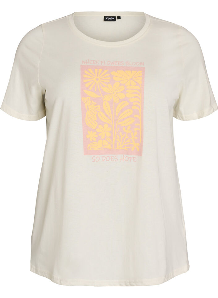 T-shirt met print, Wit, Packshot image number 0
