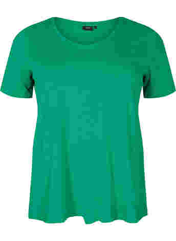 Basic t-shirt in effen kleur met katoen