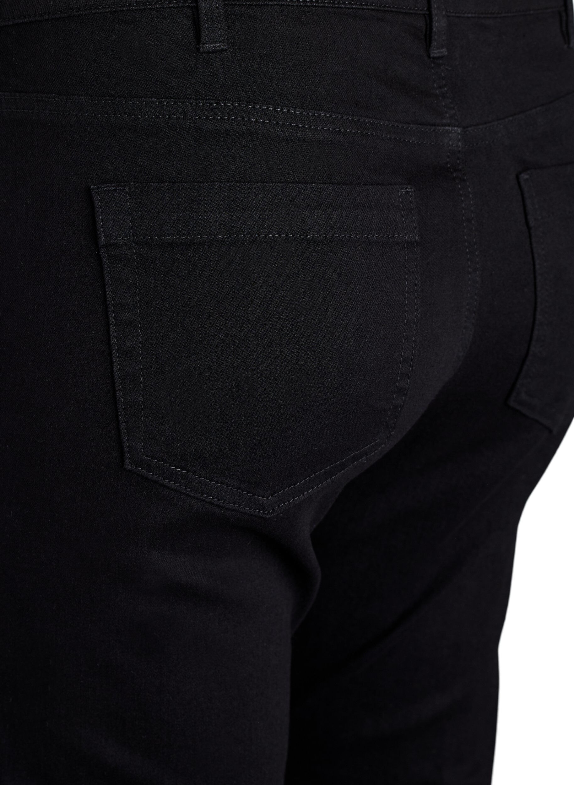 Zizzi Slim-fit Emily jeans met normale taille, Zwart, Packshot image number 3