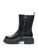 Chelsea boot met een chunky zool en geribde panelen, Zwart, Packshot image number 3