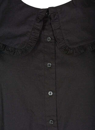 Mouwloze blouse met grote kraag, Black, Packshot image number 2