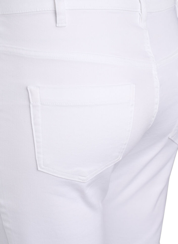 Slim fit Emily jeans met normale taille, Wit, Packshot image number 3