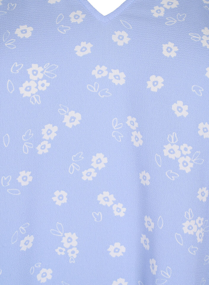 Gebloemde top met V-hals, Serenity Flower AOP, Packshot image number 2