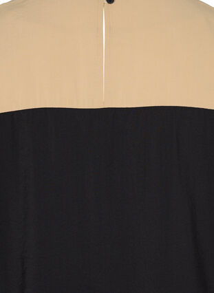 Viscose midi-jurk met colour-block, Black Comb, Packshot image number 3