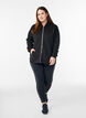 Scuba-hoodie met rits en zakken, Zwart, Model image number 1