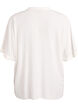 Viscose blouse met korte mouwen en rimpeldetail, Vanille, Packshot image number 1