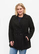 Trenchcoat met riem en zakken, Black, Model image number 0