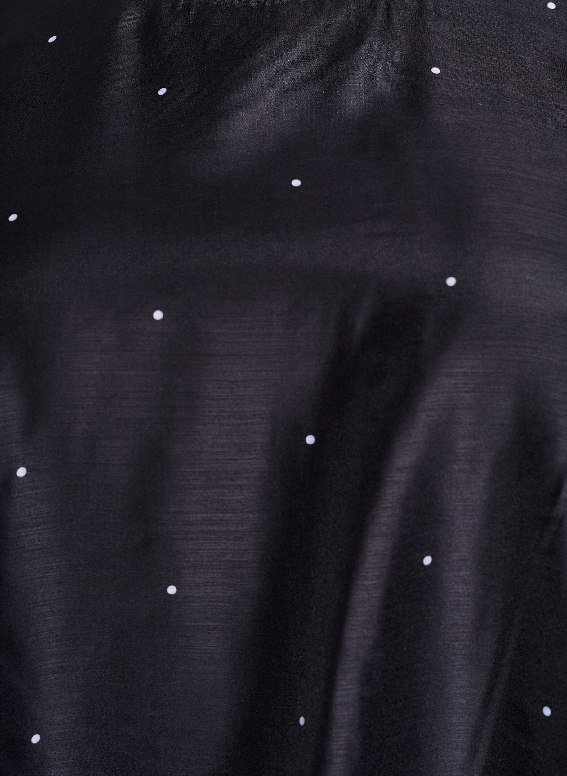 Zizzi Feestjurk tot op de knie met doorschijnende mouwen, Zwart, Packshot image number 2