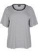 T-shirt met TENCEL™ Lyocell en strepen, Wit, Packshot image number 0