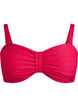 Bandeau bikinitop met een textuurpatroon en afneembare bandjes, Roze, Packshot image number 0
